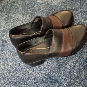 Dansko Black and Brown Mules